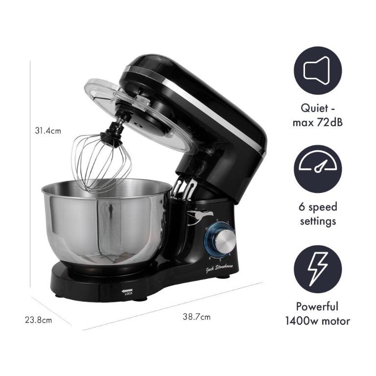 5.5L Stand Mixer with Splash Guard, Black, TV & Home Appliances