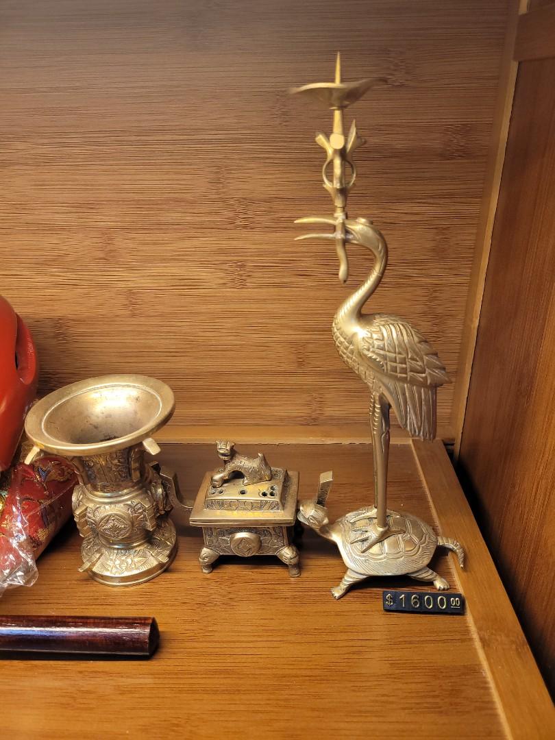 日本佛具三具足 興趣及遊戲 收藏品及紀念品 宗教物品on Carousell