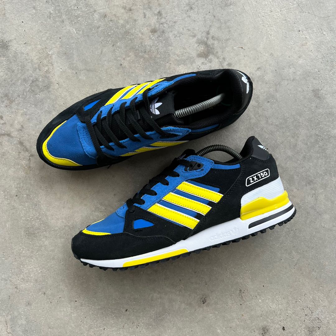 Adidas zx 750 navy yellow on sale