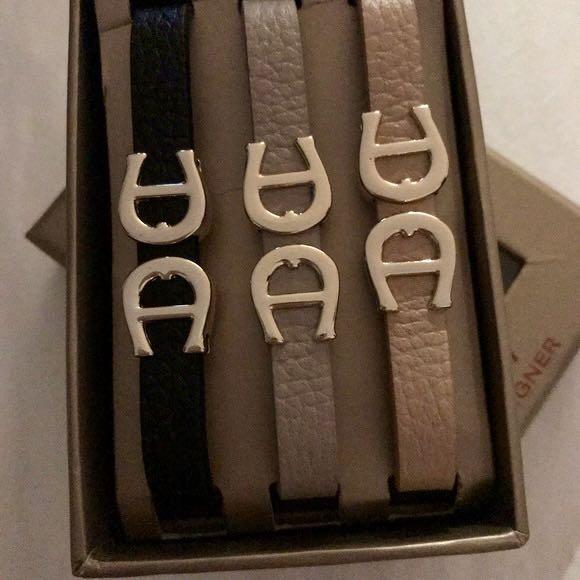 AIGNER 3-Pieces Leather Bracelet Set, Women's Fashion, Jewelry &  Organisers, Bracelets on Carousell