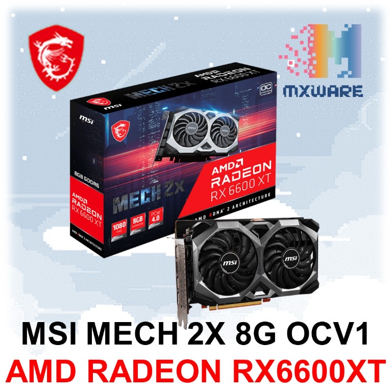 公式専門店 MSI RADEON RX 6600 XT MECH 2X 8G OCV1 - PCパーツ