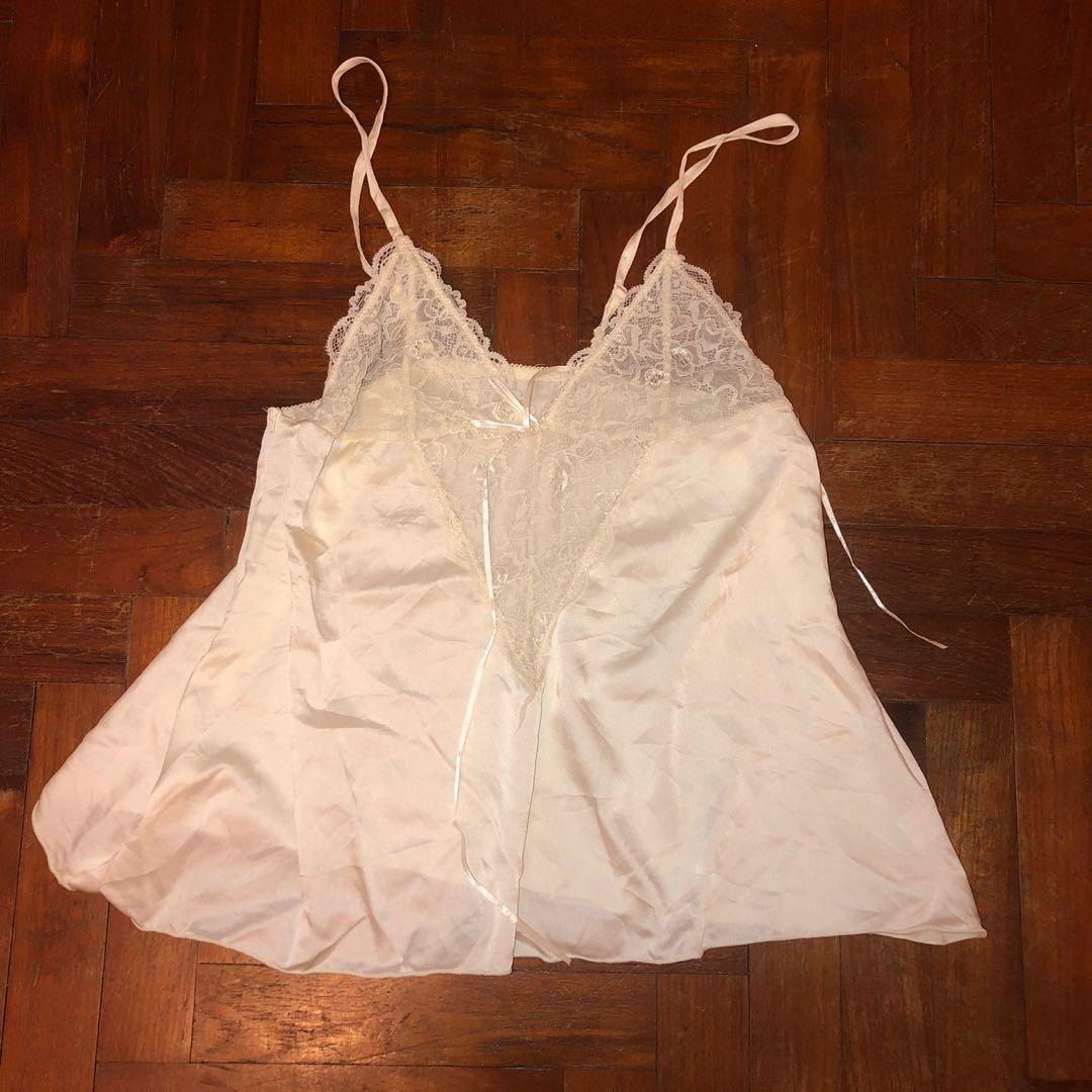babydoll white slip top lingerie Women s Fashion Tops Blouses