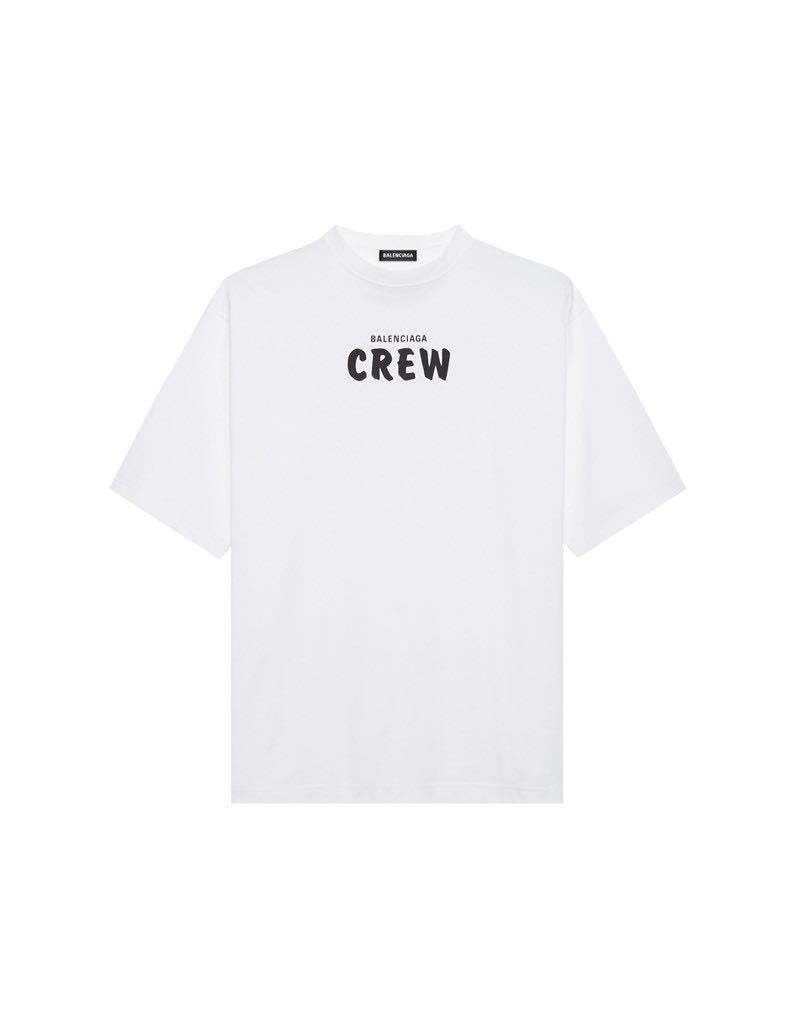 Balenciaga Crew White T-Shirt, Men's 