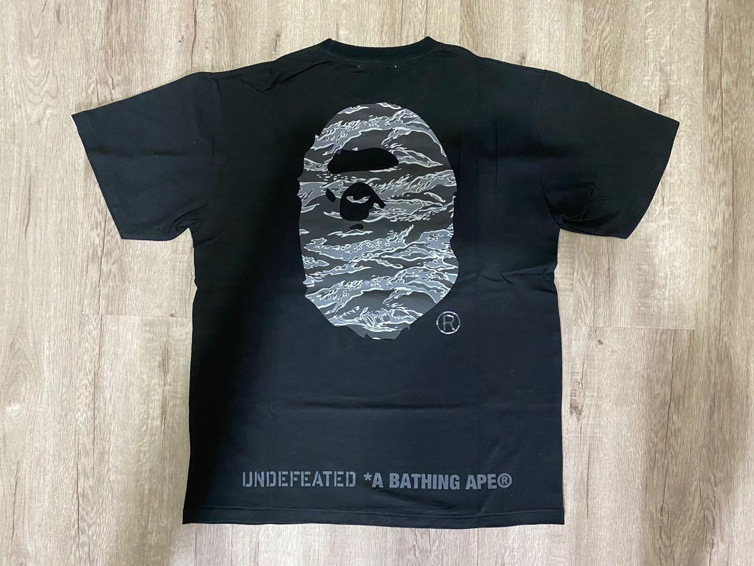 Bape x Undefeated Tee Black Men s Fashion Tops Sets Tshirts Polo Shirts on Carousell