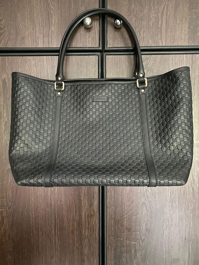 Black Gucci Tote Bag, Luxury, Bags & Wallets on Carousell