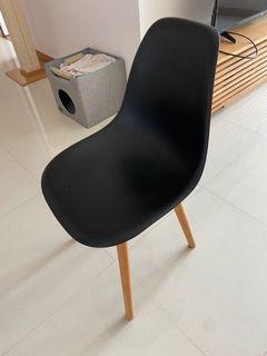 Black plastic chair