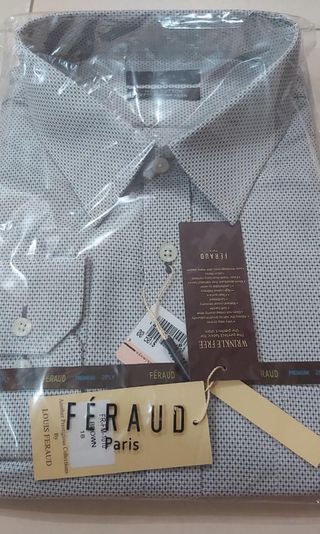 Louis Feraud White Shirt Neck Shirts For Men: Buy Online at Best
