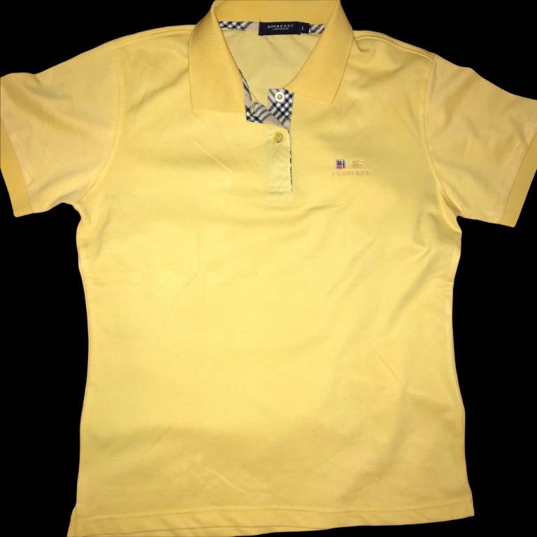 Burberry yellow polo top