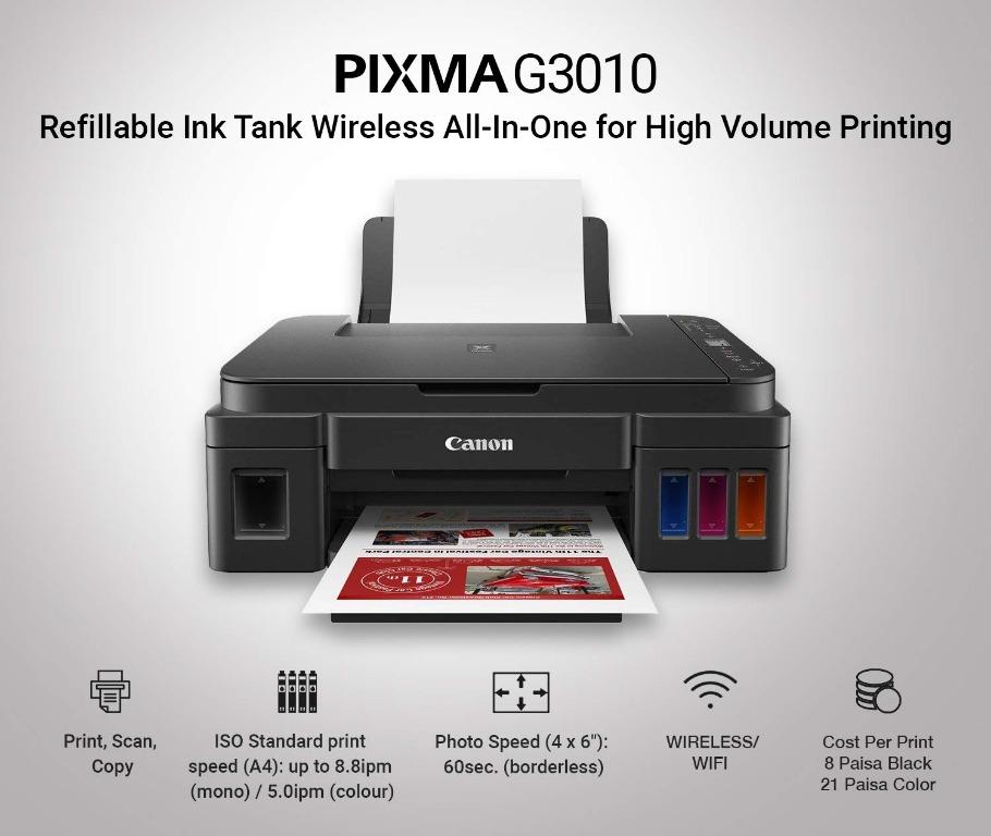 Canon G3010 Printer Computers And Tech Printers Scanners And Copiers On Carousell 8709