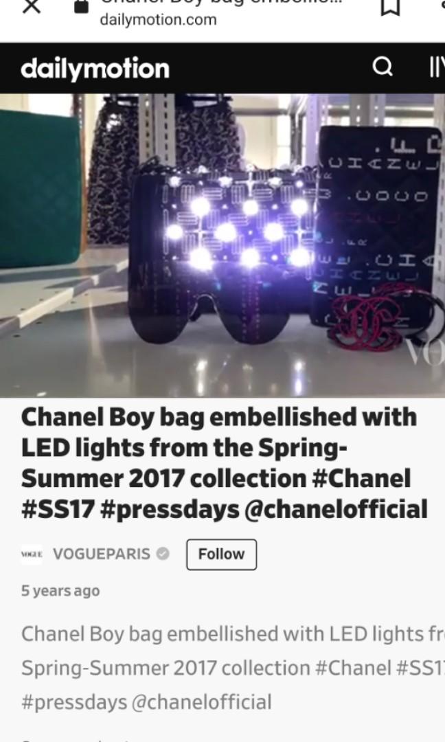 Chanel Boy LED crystal Light up Handbag - RARE for Rent