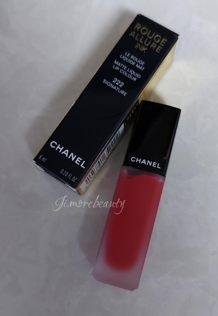 特價清】CHANEL ROUGE ALLURE INKMatte Liquid Lip Colour 222 - SIGNATURE, 美容＆化妝品,  健康及美容- 皮膚護理, 化妝品- Carousell