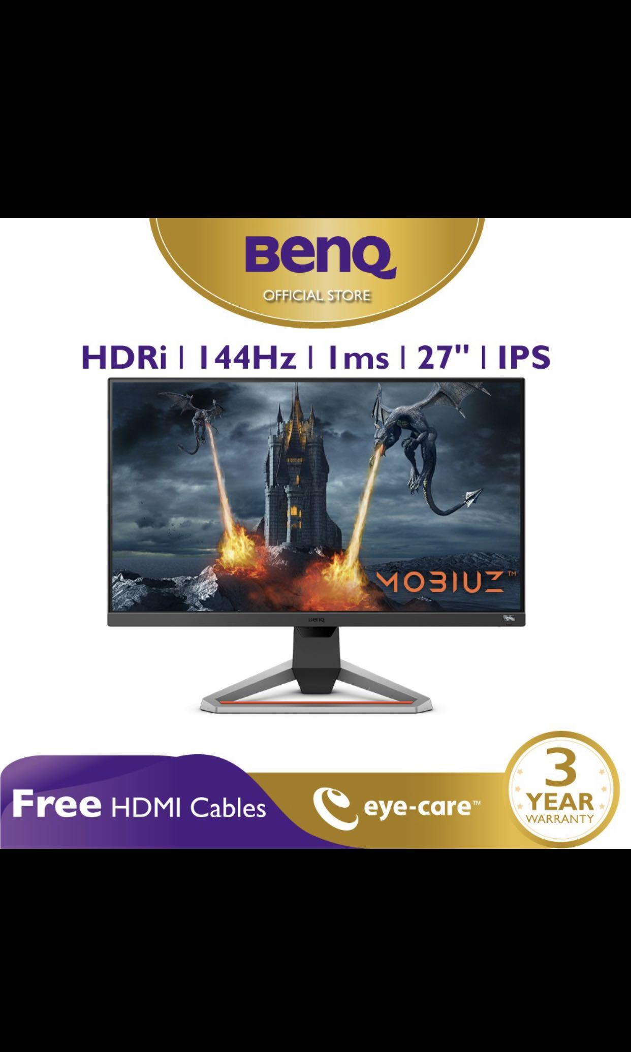 Cheapest Monitor Benq Mobiuiz Ex2710 Ips 144hz 1ms 1080p Computers Tech Parts Accessories Monitor Screens On Carousell