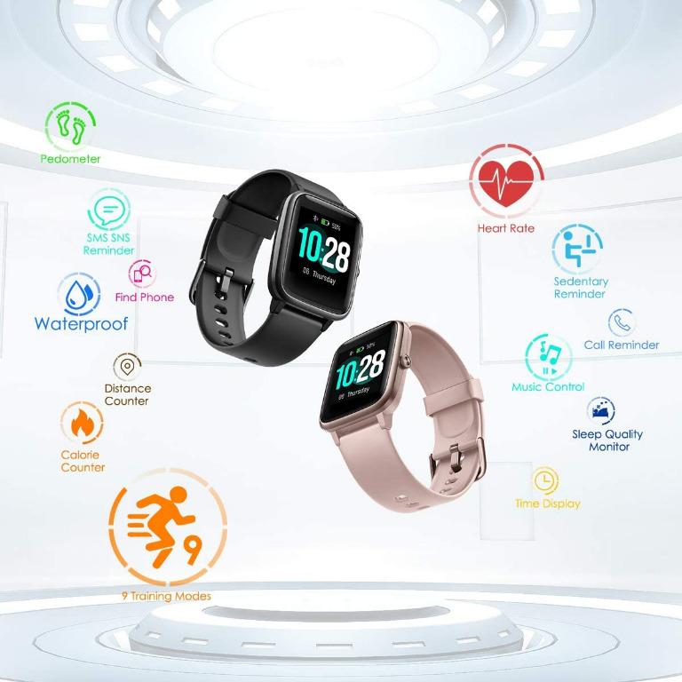 CHEREEKI Smart Watch Fitness Tracker IP68 Waterproof with 1.3