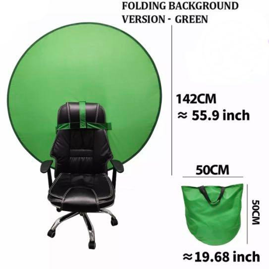 Circular green screen for zoom meetings, Photography, Photography