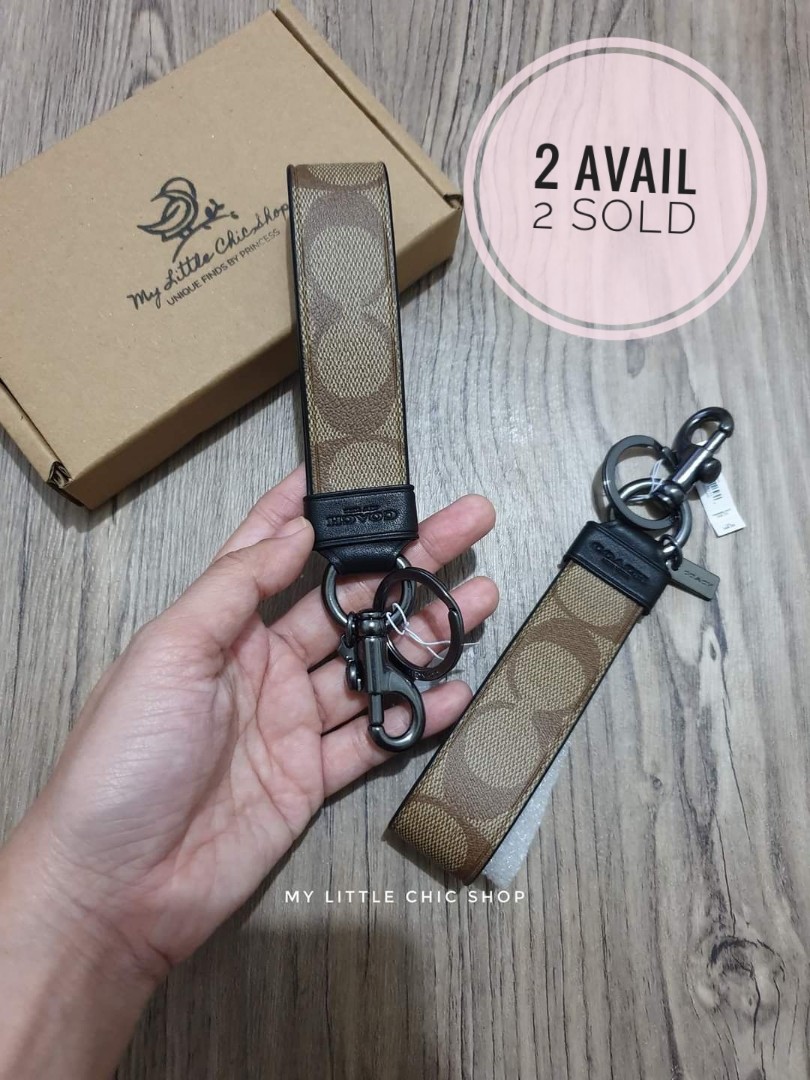 coach large loop key fob in charcoal, Men's Fashion, Watches & Accessories,  Wallets & Card Holders on Carousell