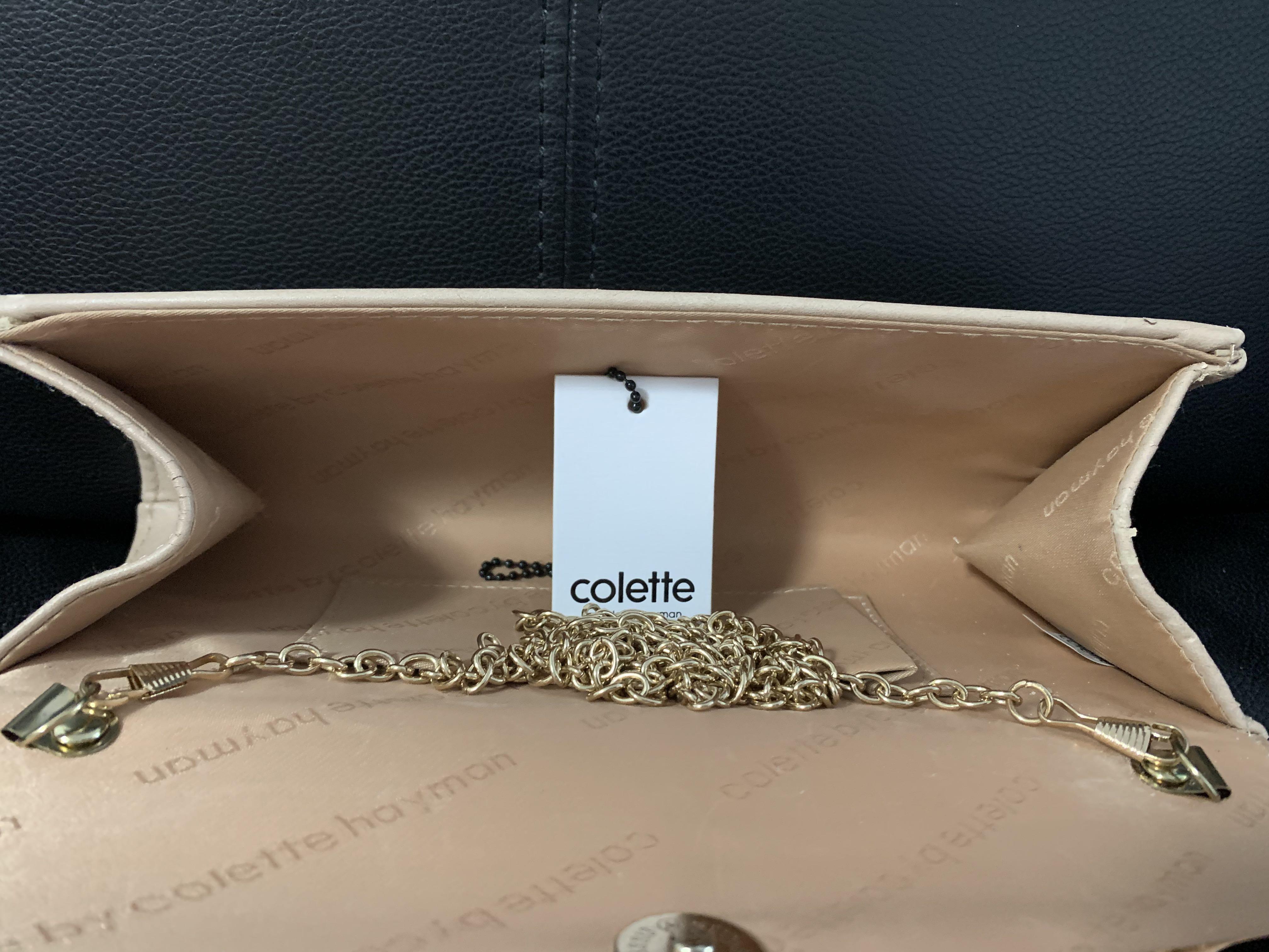 Colette Gold Clutch/Sling Bag, Women's Fashion, Bags & Wallets