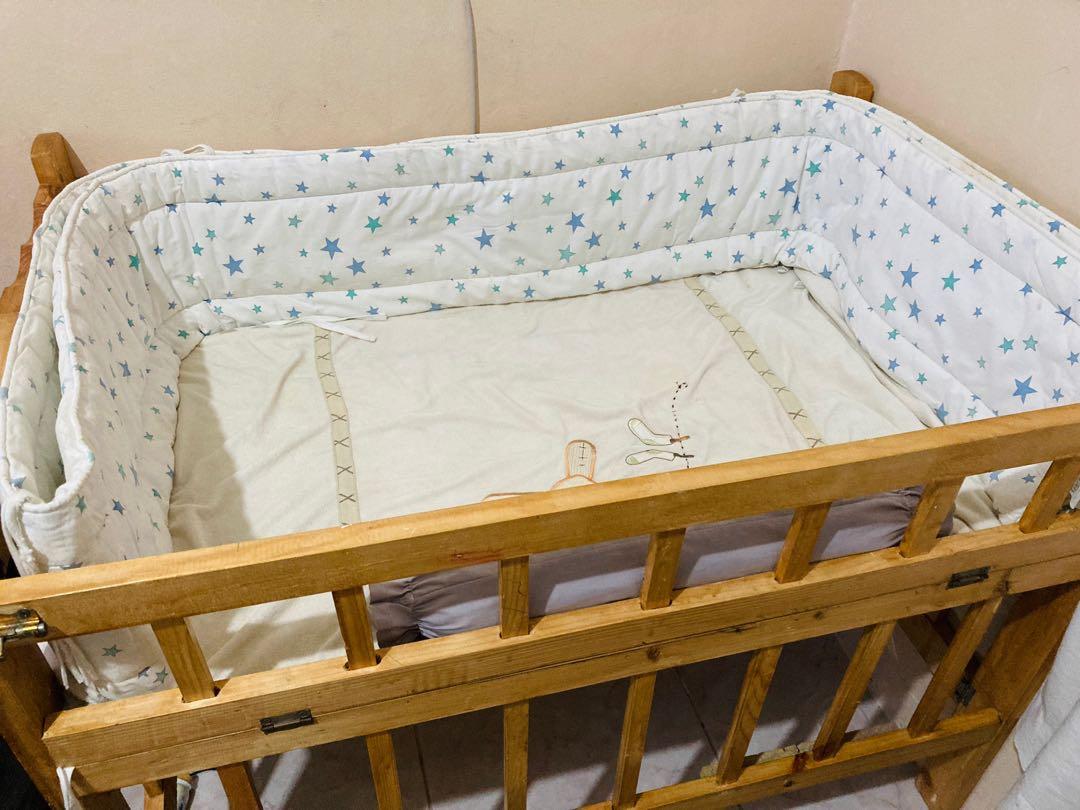 Crib Drop Side Classic Design Wooden, Babies & Kids, Baby Nursery