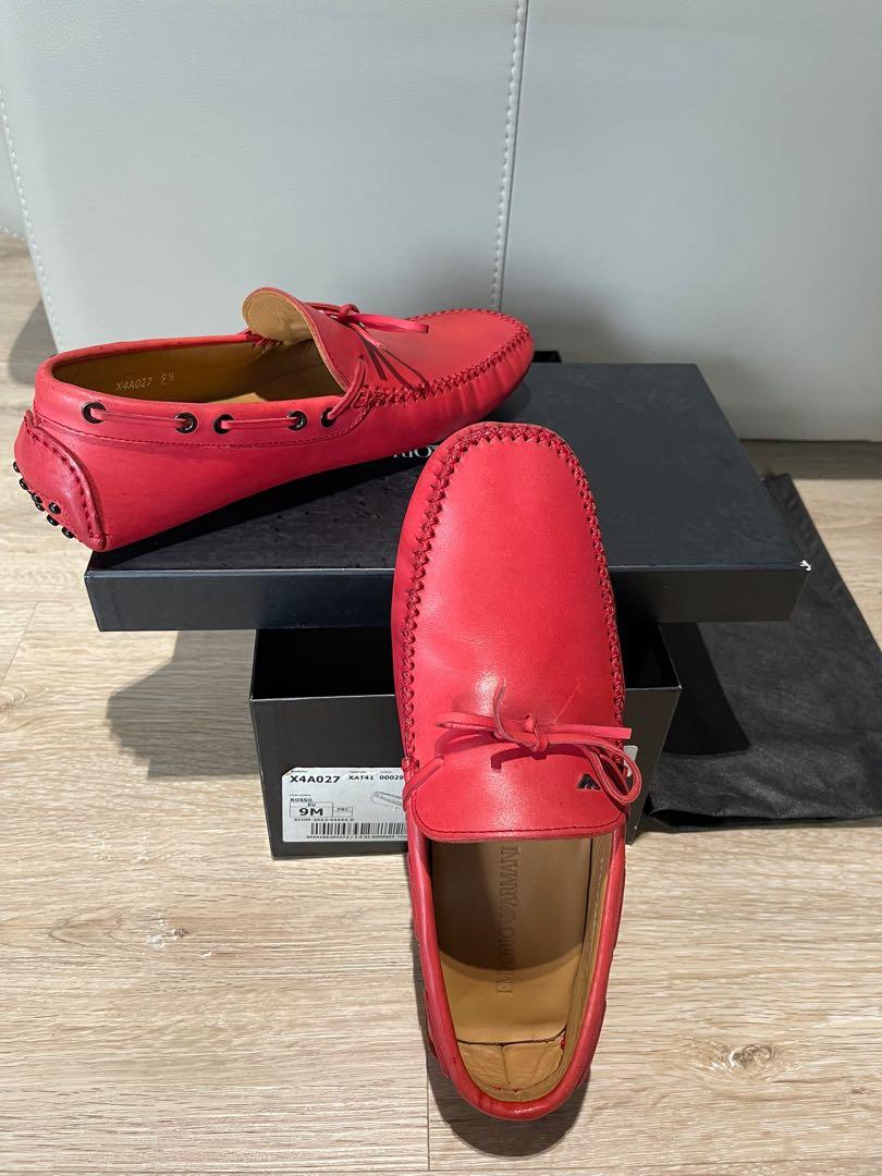 Red on sale moccasins mens