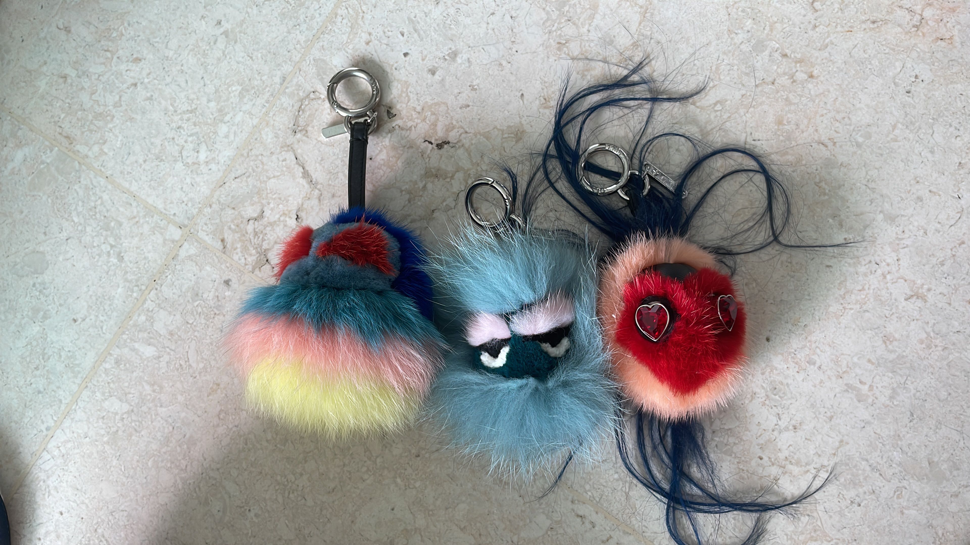 Fur bag charm cheap