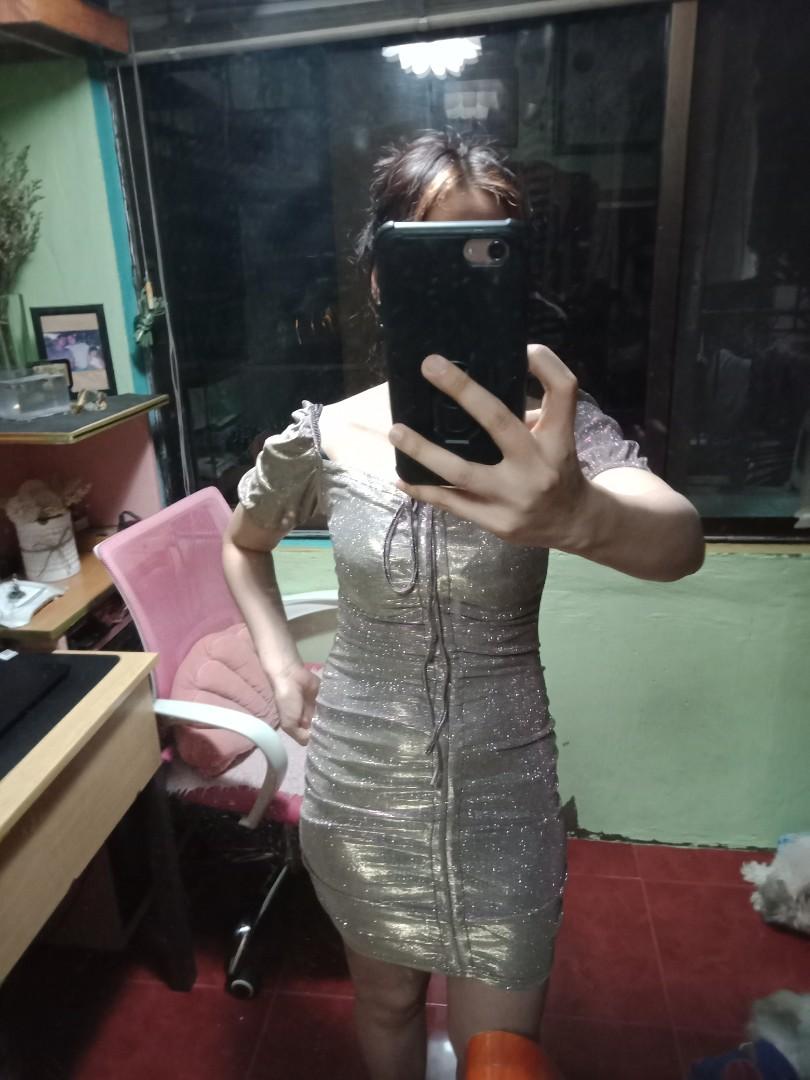 Fitted glitter dress, Women's Fashion, Dresses & Sets, Dresses on Carousell