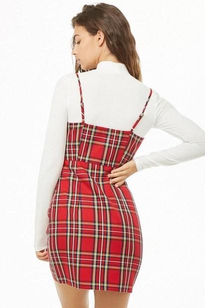 Forever 21 2025 red plaid dress