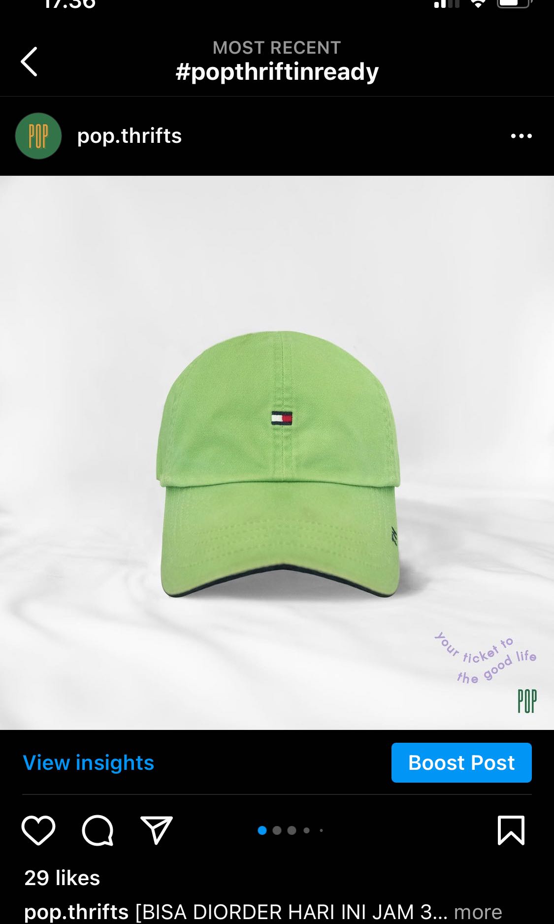 Green Tommy Hilfiger Cap, Fesyen Pria 