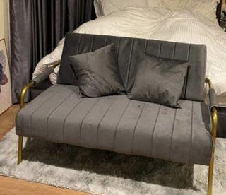 Grey two seater sofa nordic style