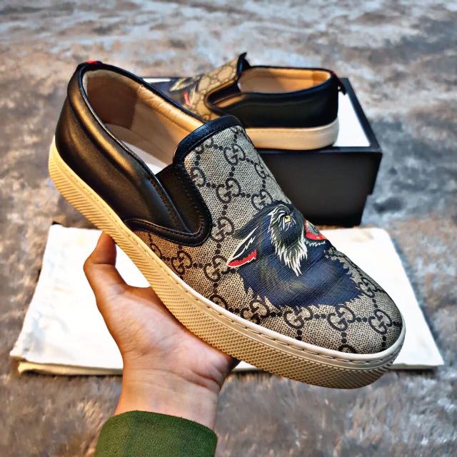 Sepatu slip on gucci hotsell