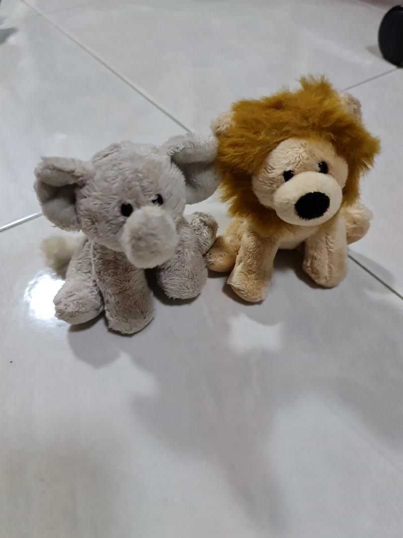Gund kids Elephant and Lion soft plush set Hobbies Toys Toys