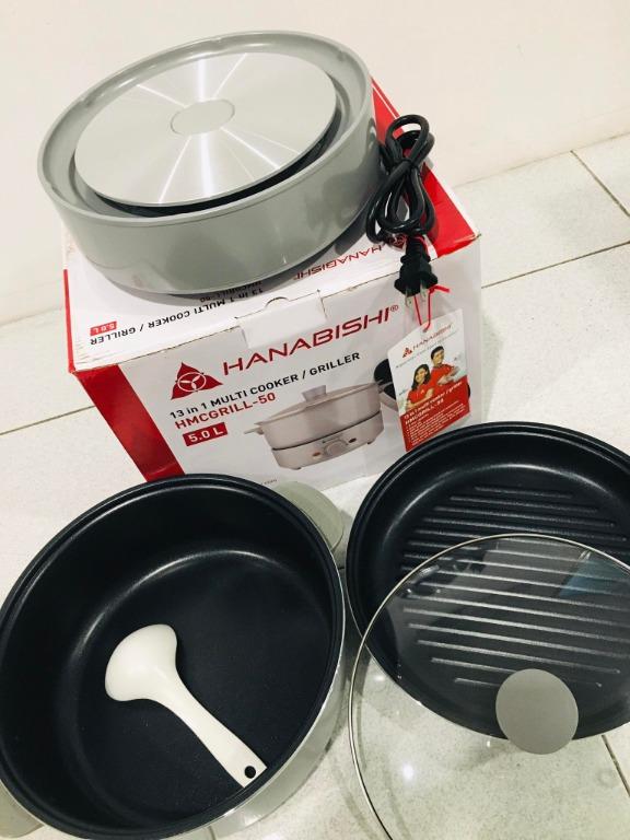Hanabishi Multi Cooker Griller 12 in 1 Multi Function NonStick Pot