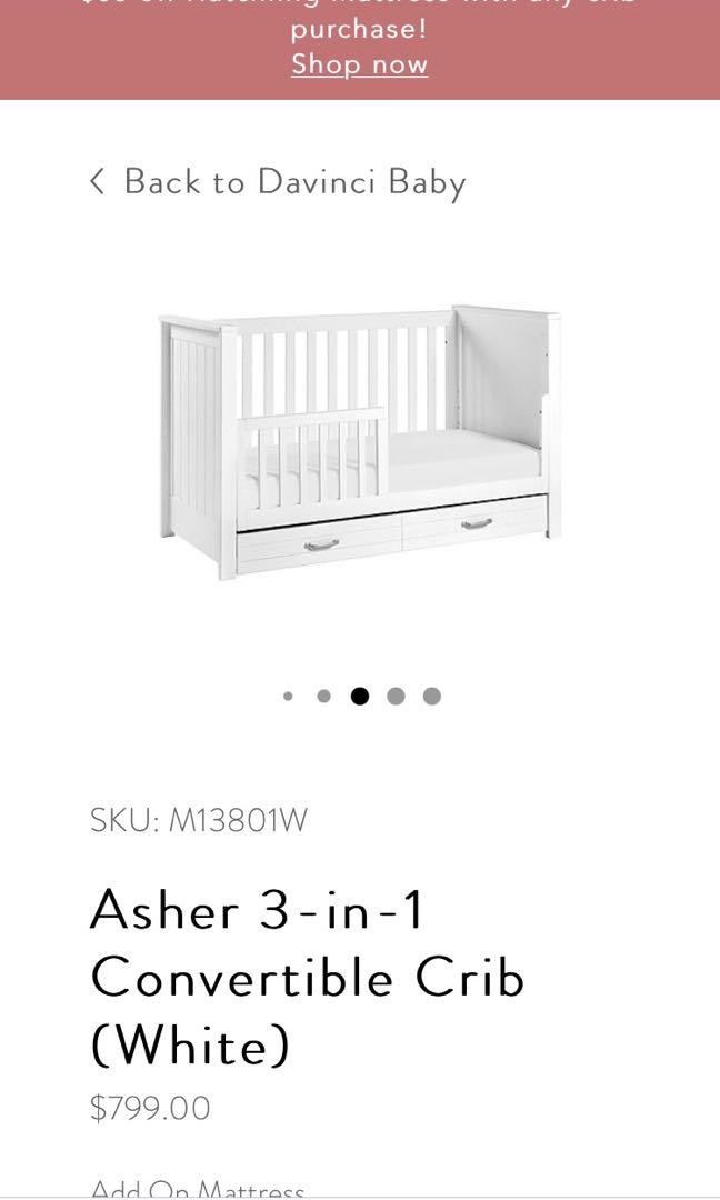 Asher 3 in sale 1 convertible crib