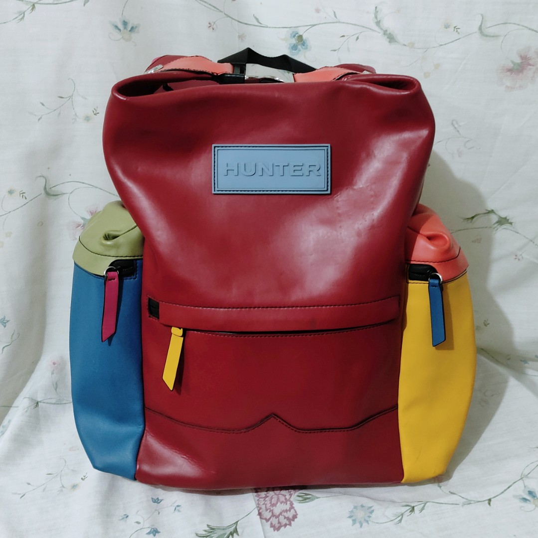 Hunter rubberized leather backpack 2025