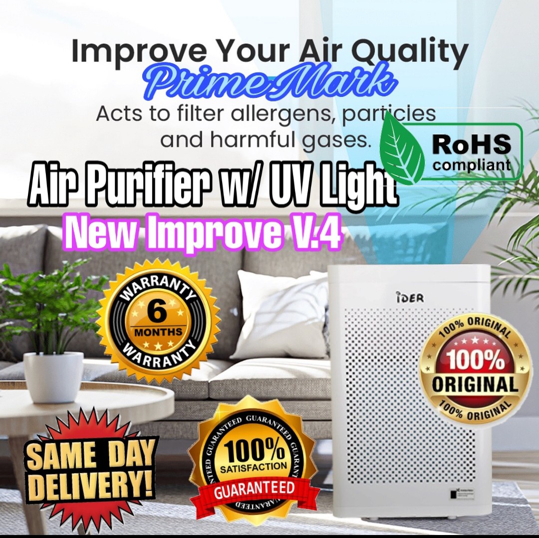 iDer Air Purifier w/ UV Sterilization Lamp 6th Gen, TV & Home