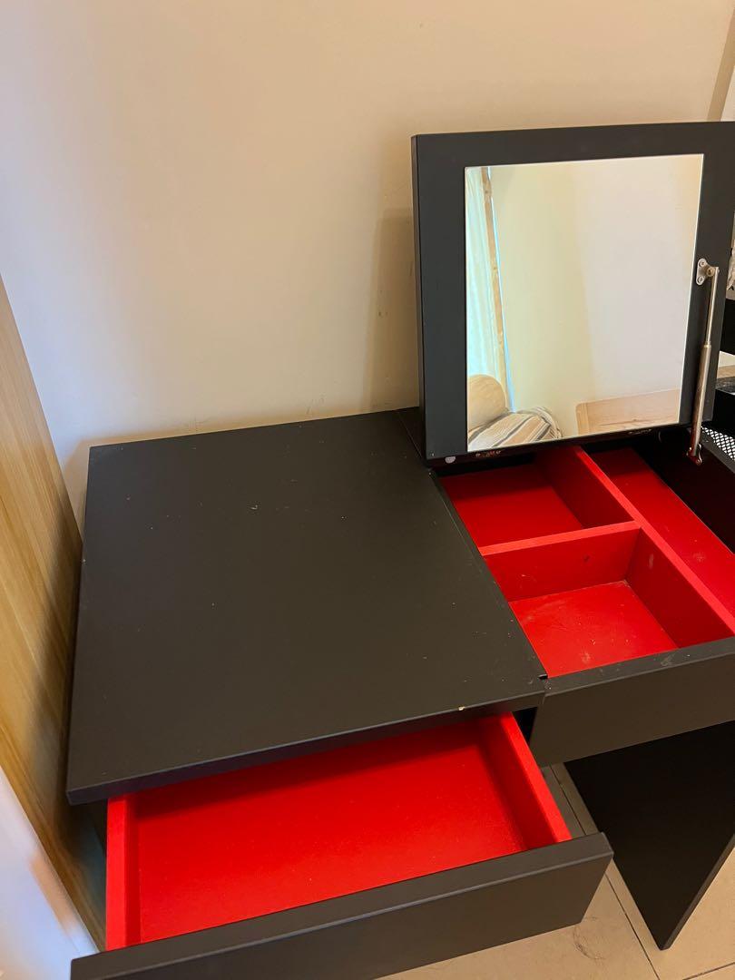 Ikea Brimnes dressing table black, 傢俬＆家居, 傢俬, 桌子 Carousell