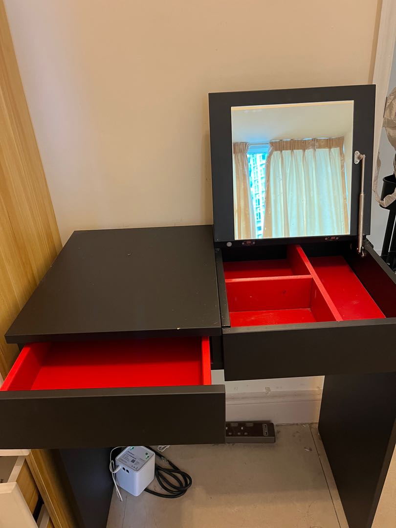 Ikea Brimnes dressing table black, 傢俬＆家居, 傢俬, 桌子 Carousell