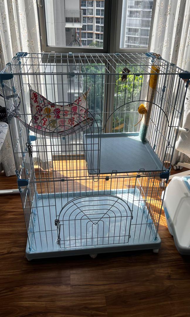 Iris 2 tier blue cat cage, Pet Supplies, Homes & Other Pet Accessories