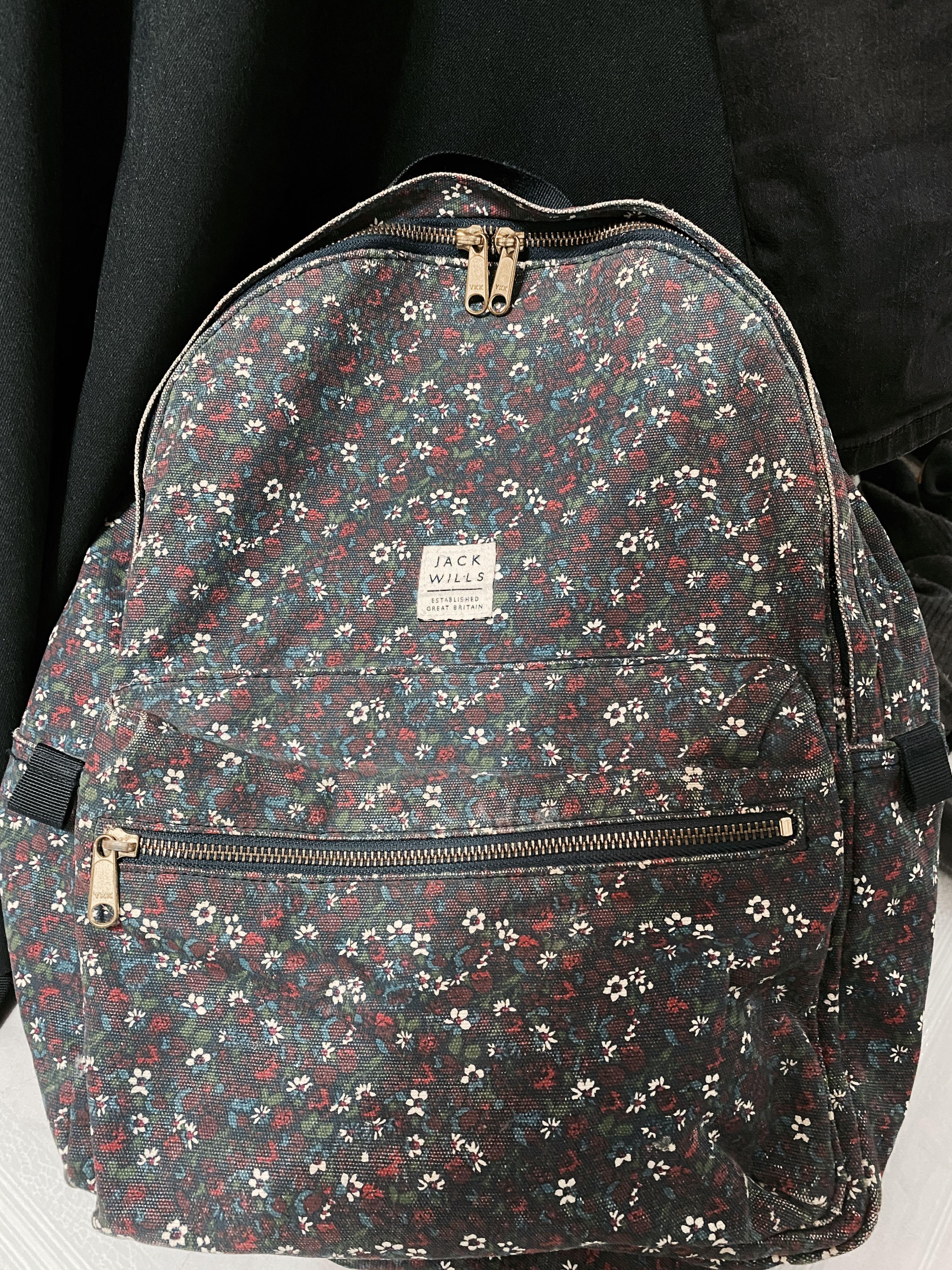 Jack Wills JW floral backpack