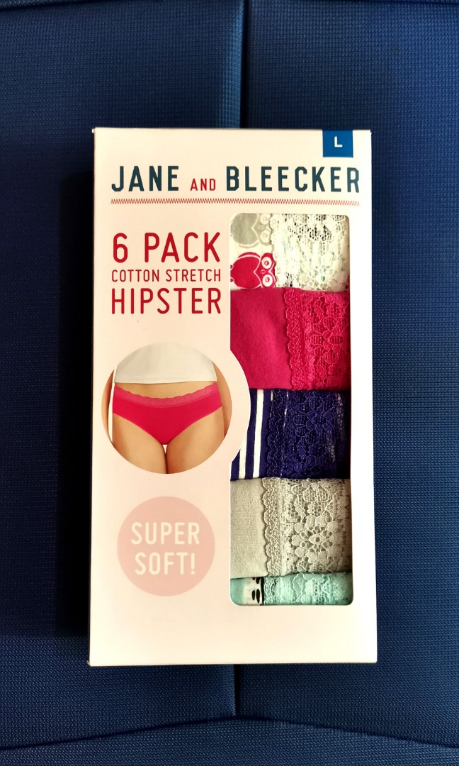 Jane Bleecker Cotton Stretch Hipster Panties Size L Women s