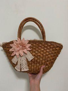 Japanese spring basket bag
