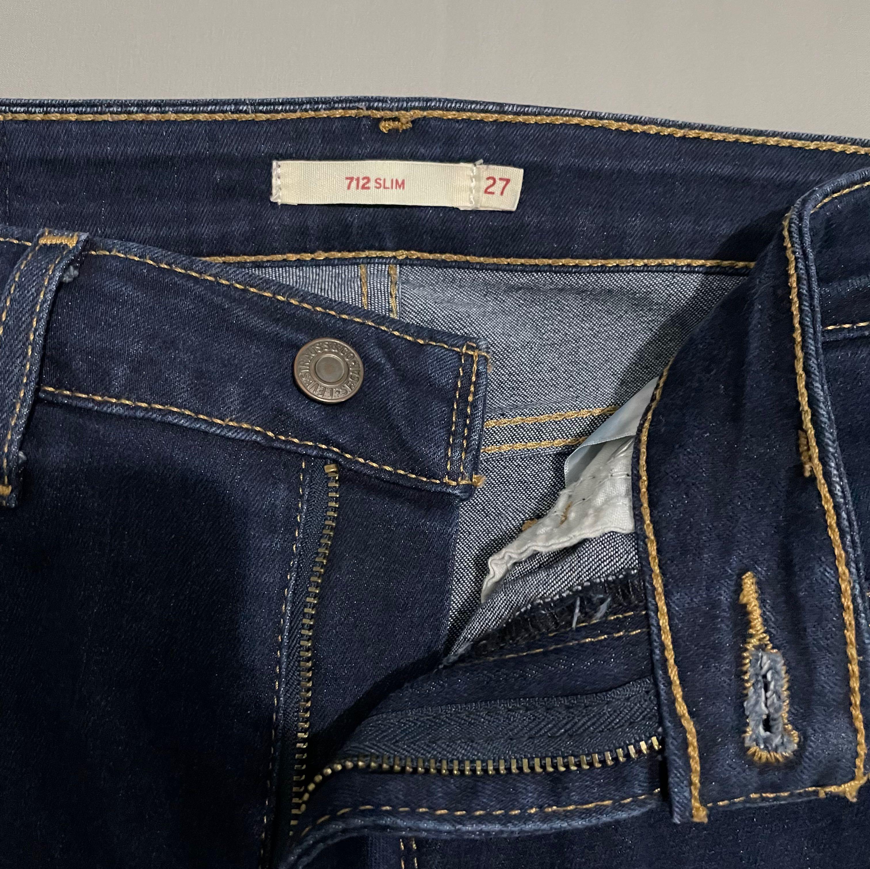 Jeans Wanita / Levi's Jeans 712 Slim Blue 27in, Fesyen Wanita, Pakaian  Wanita, Bawahan di Carousell