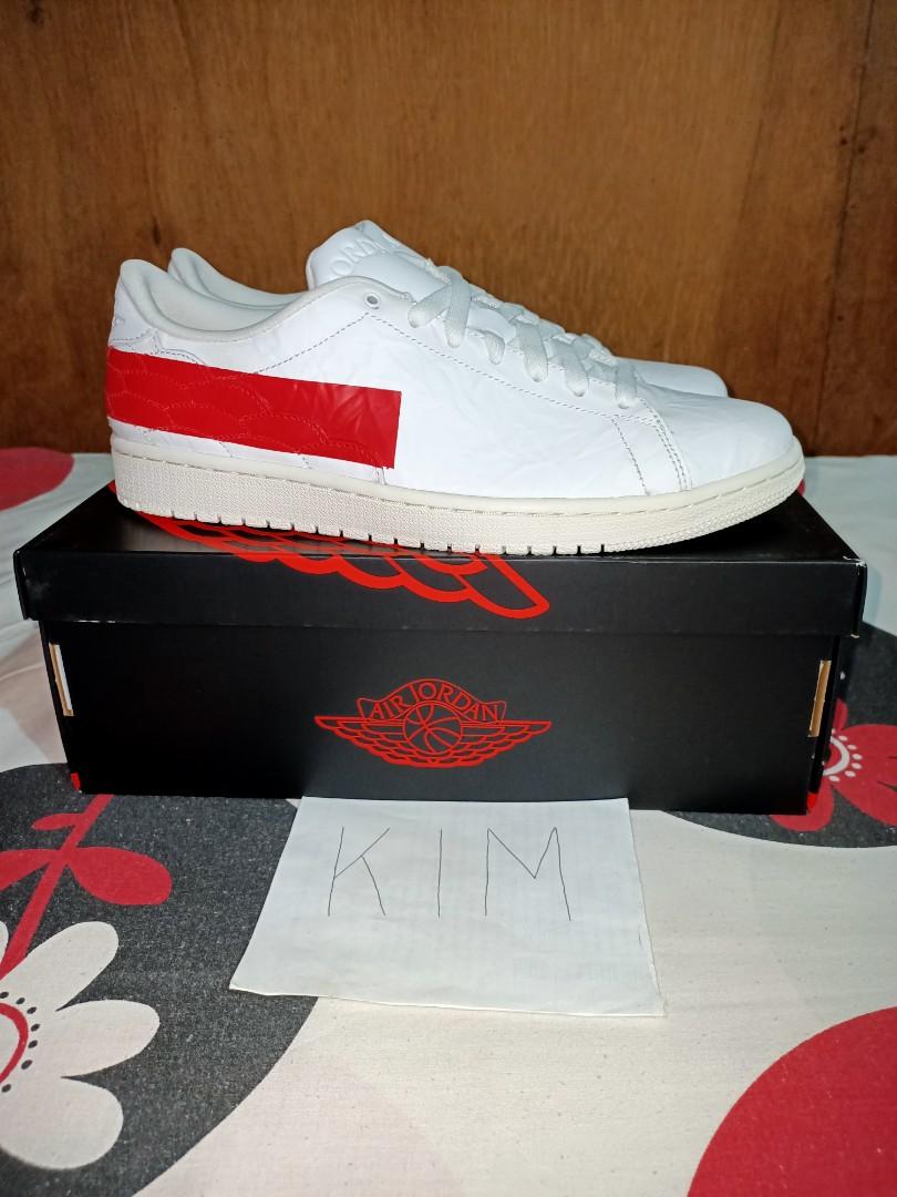Jordan 1 Low Centre Court White University Red Men #39 s Fashion Footwear