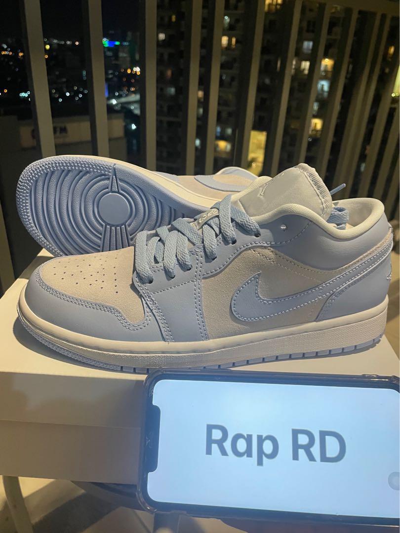 Jordan 1 Low UNC football grey, Women's 