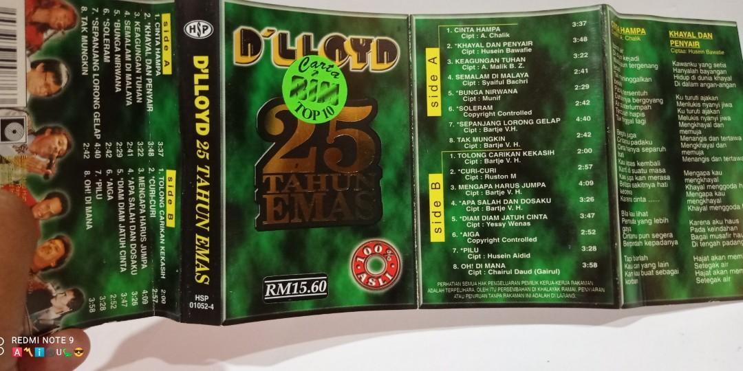 Kaset D'LLOYD 25 tahun emas, Music & Media, CD's, DVD's ...