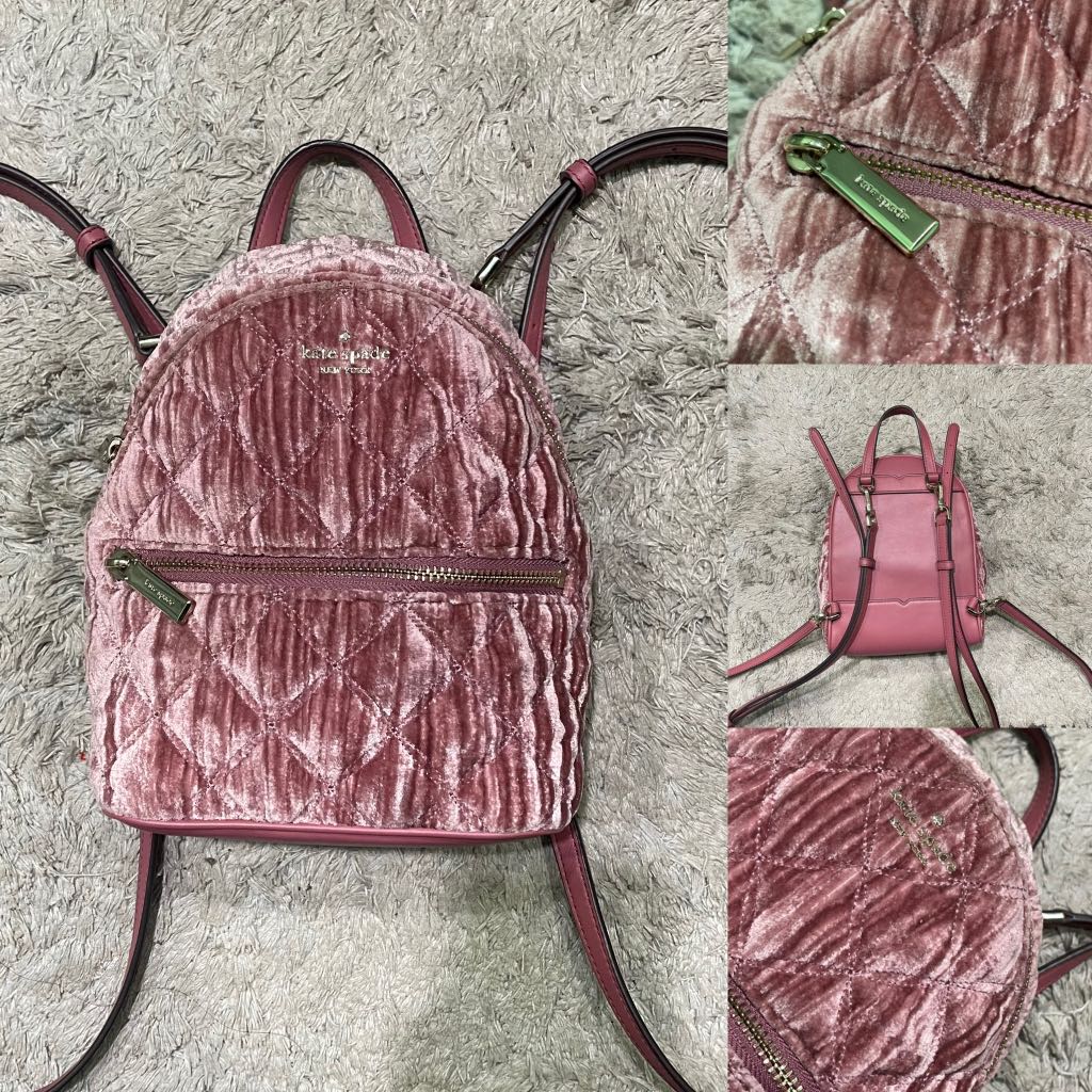 Kate spade backpack velvet cheap