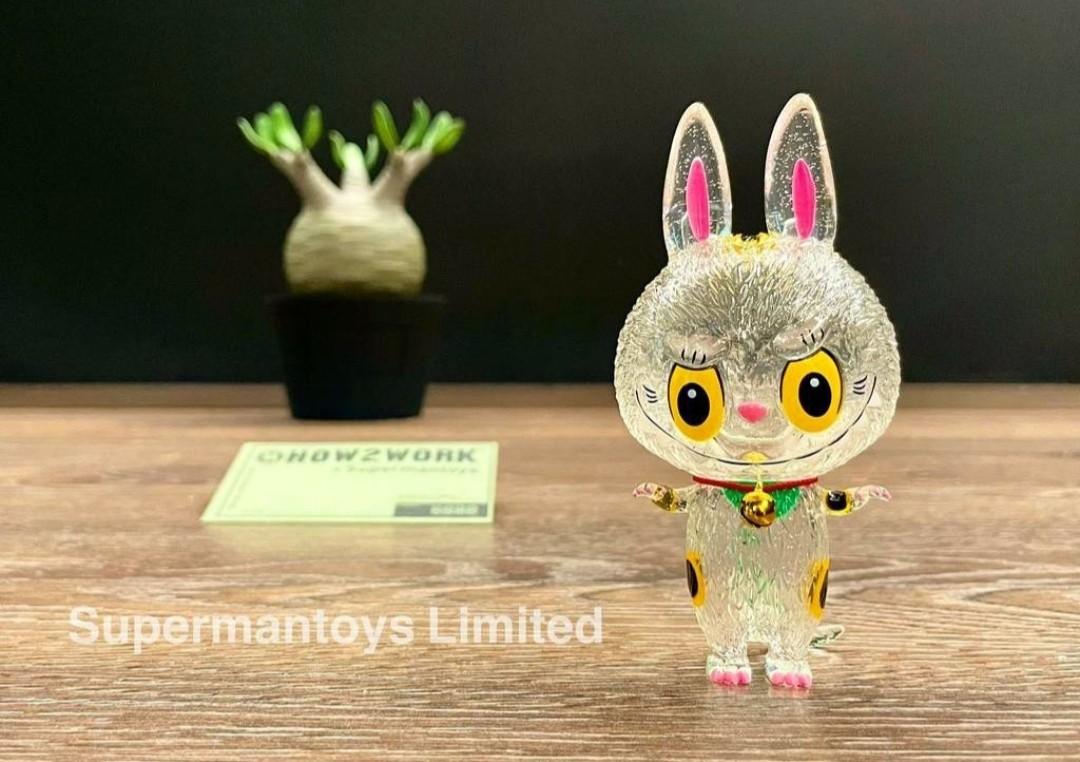 徵> 透明招財zimomo labubu maneki neko transparent supermantoy