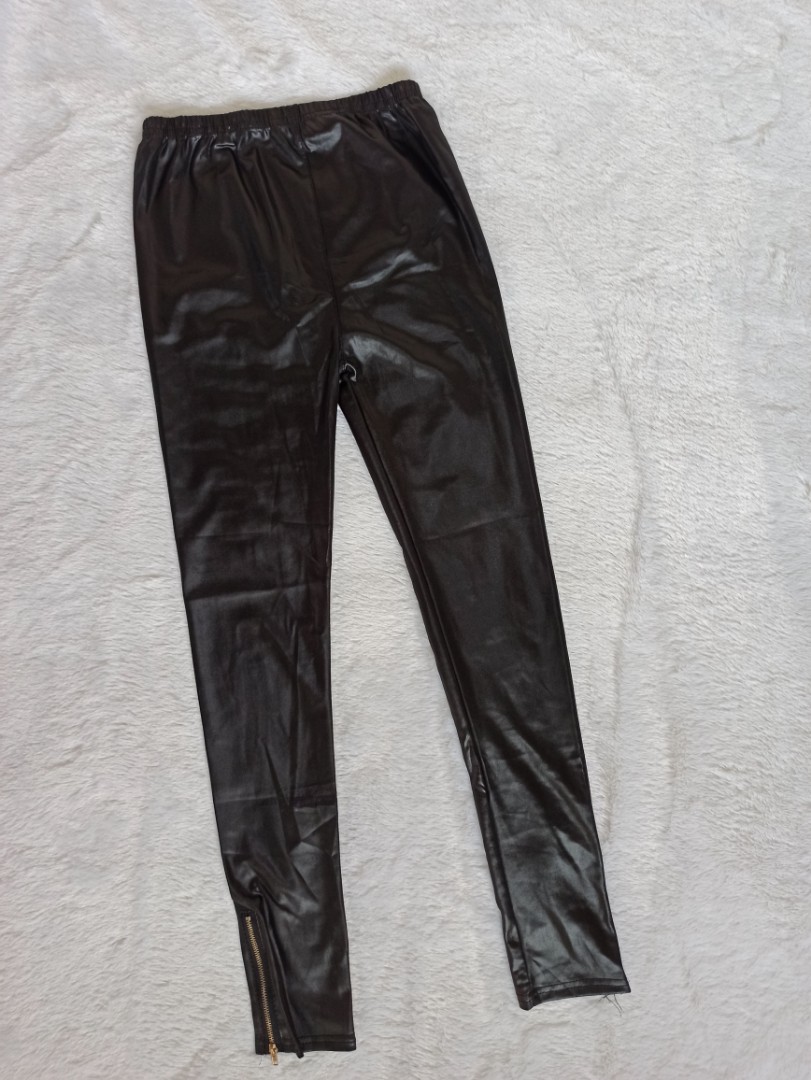 Latex Legging Black, Fesyen Wanita 