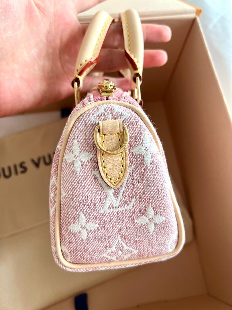 Louis Vuitton Speedy Nano Pink Denim ref.504289 - Joli Closet