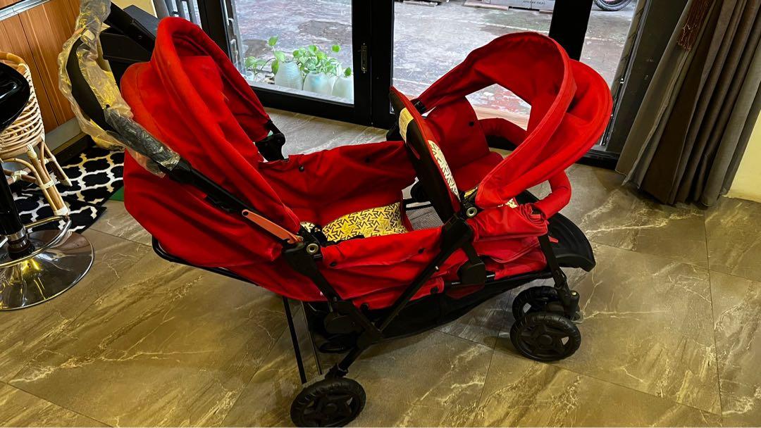 Mamalove tandem stroller Bayi Anak Kereta Kursi Goyang