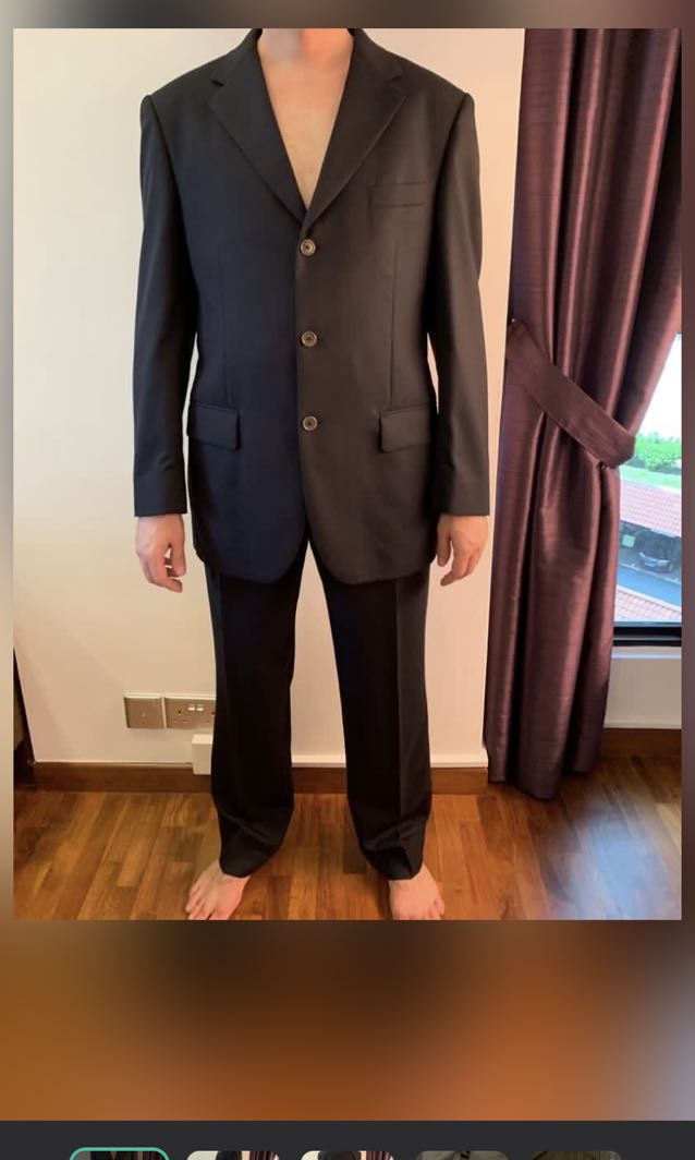 Mens Balmain suits Jacket Pants Trousers set talle 50 Size L