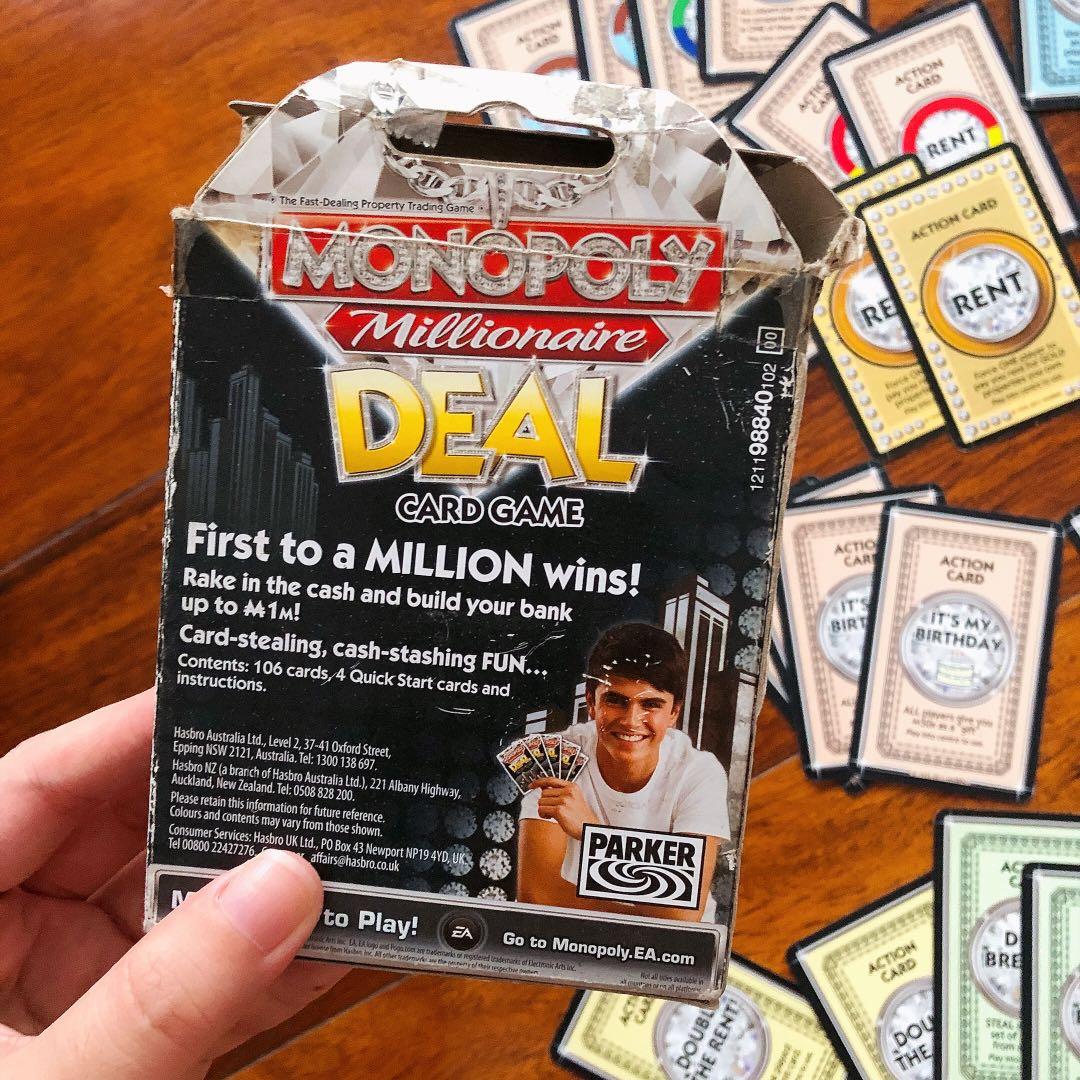 Monopoly Millionaire Deal Card Game, Hobbies & Toys, Toys & Games on